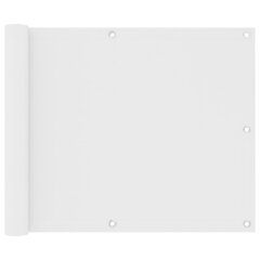 vidaXL rõdusirm, valge, 75 x 400 cm, oxford-kangas hind ja info | Päikesevarjud, markiisid ja alused | kaup24.ee