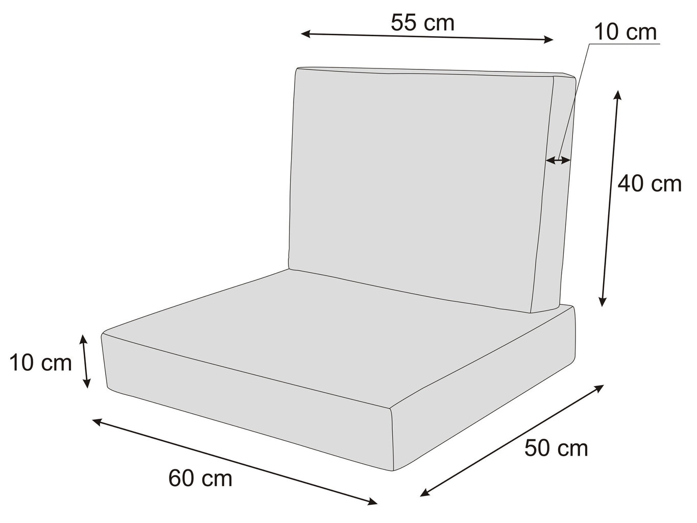 Toolipatjade komplekt HobbyGarden Mia Tech, must цена и информация | Toolipadjad ja -katted | kaup24.ee