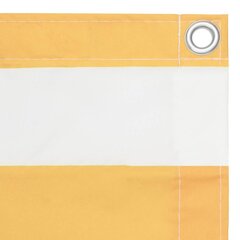 vidaXL rõdusirm, valge ja kollane, 75 x 300 cm, oxford-kangas hind ja info | Päikesevarjud, markiisid ja alused | kaup24.ee