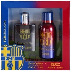 Набор EP Line FC Barcelona EDT для мужчин, 100 мл + дезодорант-спрей, 150 мл цена и информация | Мужские духи | kaup24.ee
