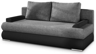 Sofa NORE Milo, juoda/ pilka hind ja info | Diivanid ja diivanvoodid | kaup24.ee