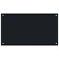 vidaXL köögi pritsmekaitse, must, 90 x 50 cm, karastatud klaas hind ja info | Köögimööbli tarvikud | kaup24.ee