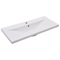 vidaXL sisseehitatud valamu, 91 x 39,5 x 18,5 cm, keraamiline, valge цена и информация | Раковины | kaup24.ee