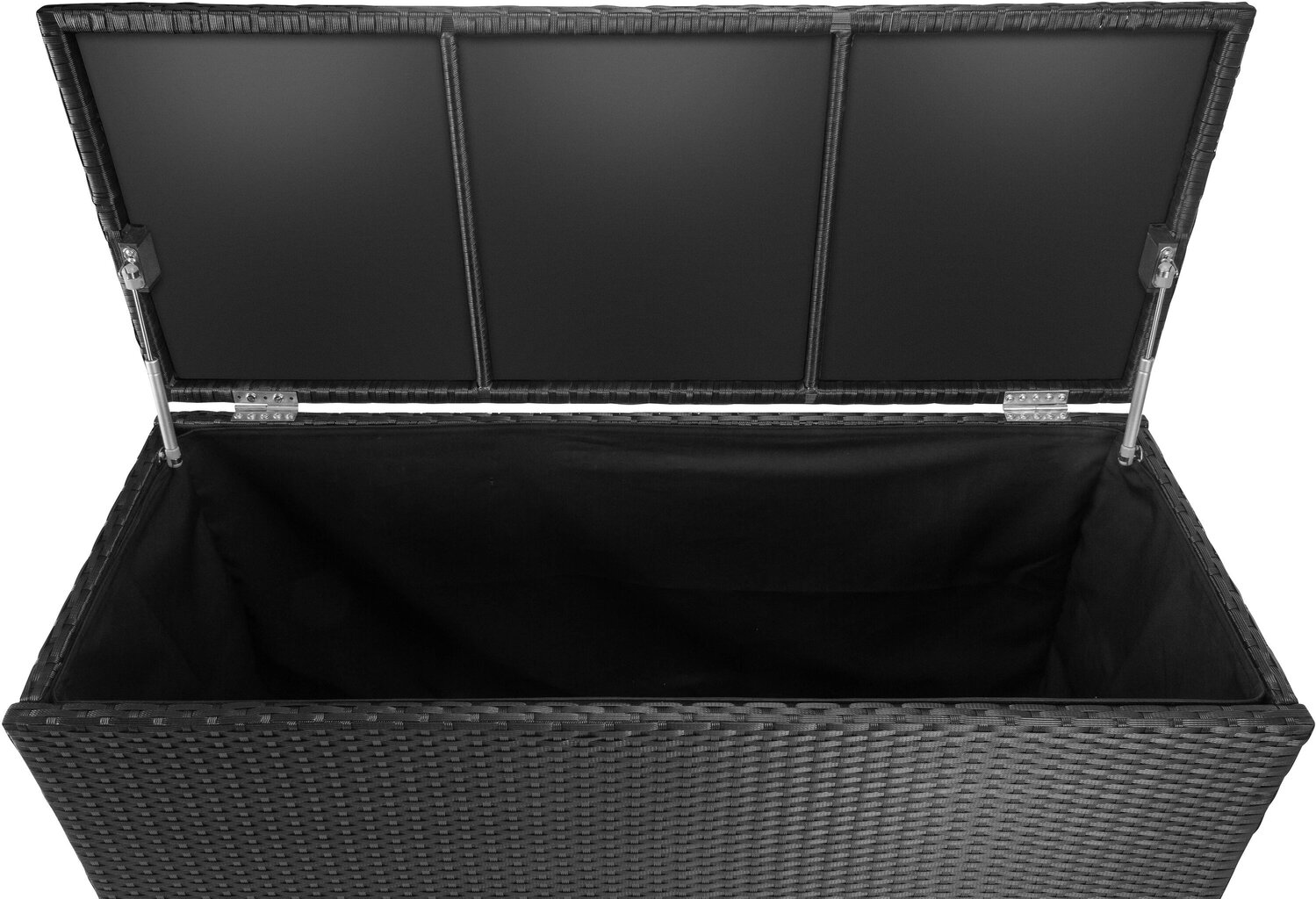 Tööriistakast Fieldmann Black Rattan, 125x50x60 hind ja info | Kompostrid, prügikonteinerid | kaup24.ee