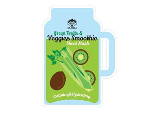 Листовая маска для лица Dr. Mola Green Fruits & Veggies Smoothie 23 мл цена и информация | Маски для лица, патчи для глаз | kaup24.ee