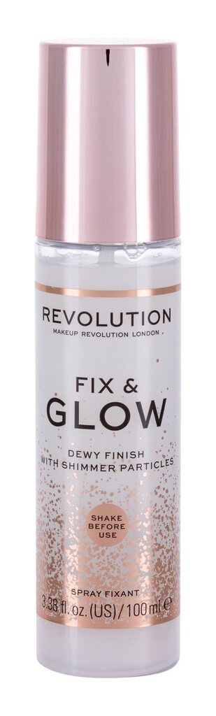 Niisutav meigikinnitussprei Makeup Revolution Fix & Glow 100 ml цена и информация | Jumestuskreemid, puudrid | kaup24.ee