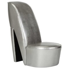 Кресло в форме туфли на высоком каблуке, серебристое цена и информация | Садовые стулья, кресла, пуфы | kaup24.ee