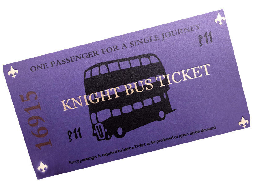 Kaart Ticket Harry potter Bus ticket hind ja info | Lauamängud ja mõistatused | kaup24.ee