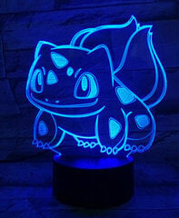 Lamp 3D Led Pokemon Bulbasaur цена и информация | Детские светильники | kaup24.ee