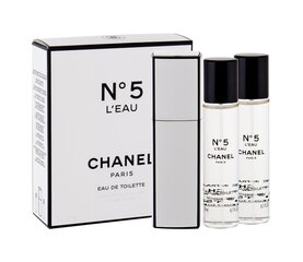 Komplekt CHANEL N°5 L'EAU naistele: parfüümvesi EDT, 3 x 20 ml hind ja info | Naiste parfüümid | kaup24.ee
