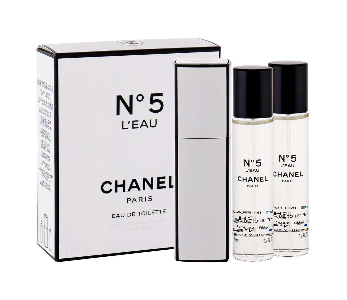 Komplekt CHANEL N°5 L'EAU naistele: parfüümvesi EDT, 3 x 20 ml цена и информация | Naiste parfüümid | kaup24.ee