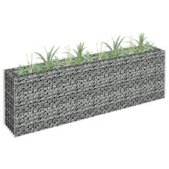 vidaXL gabioon-taimelava, tsingitud teras, 180 x 30 x 60 cm hind ja info | Dekoratiivsed lillepotid | kaup24.ee