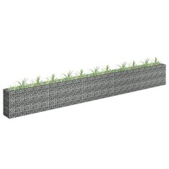 vidaXL gabioon-taimelava, tsingitud teras, 450 x 30 x 60 cm hind ja info | Dekoratiivsed lillepotid | kaup24.ee