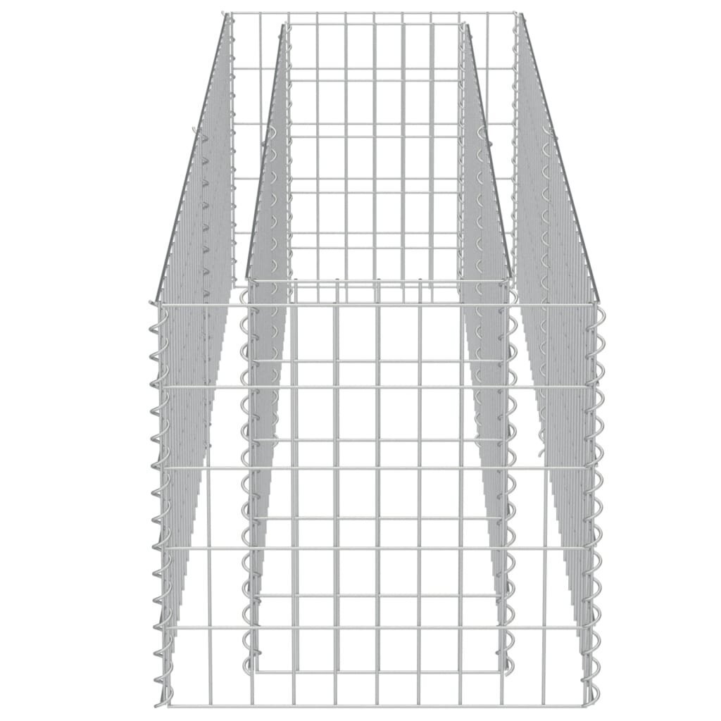 vidaXL gabioon-taimelava, tsingitud teras, 180 x 50 x 50 cm hind ja info | Dekoratiivsed lillepotid | kaup24.ee