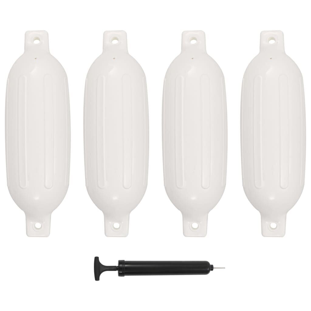 vidaXL paadivender 4 tk valge 58,5 x 16,5 cm PVC hind ja info | Lisatarvikud paatidele ja süstadele | kaup24.ee