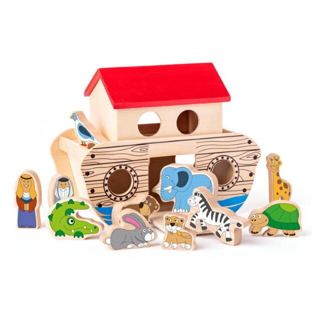 Puidust mänguasi - sorteerija Noa laev Woody, 90917 цена и информация | Imikute mänguasjad | kaup24.ee