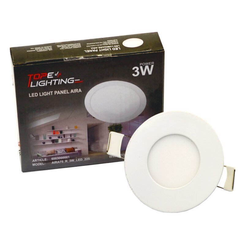 Sisseehitatud ümmargune LED-paneel Aira 3W цена и информация | Süvistatavad ja LED valgustid | kaup24.ee