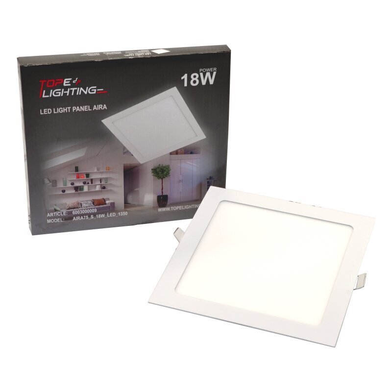 Sisseehitatud neljakandiline LED-paneel Aira 18 W hind ja info | Süvistatavad ja LED valgustid | kaup24.ee