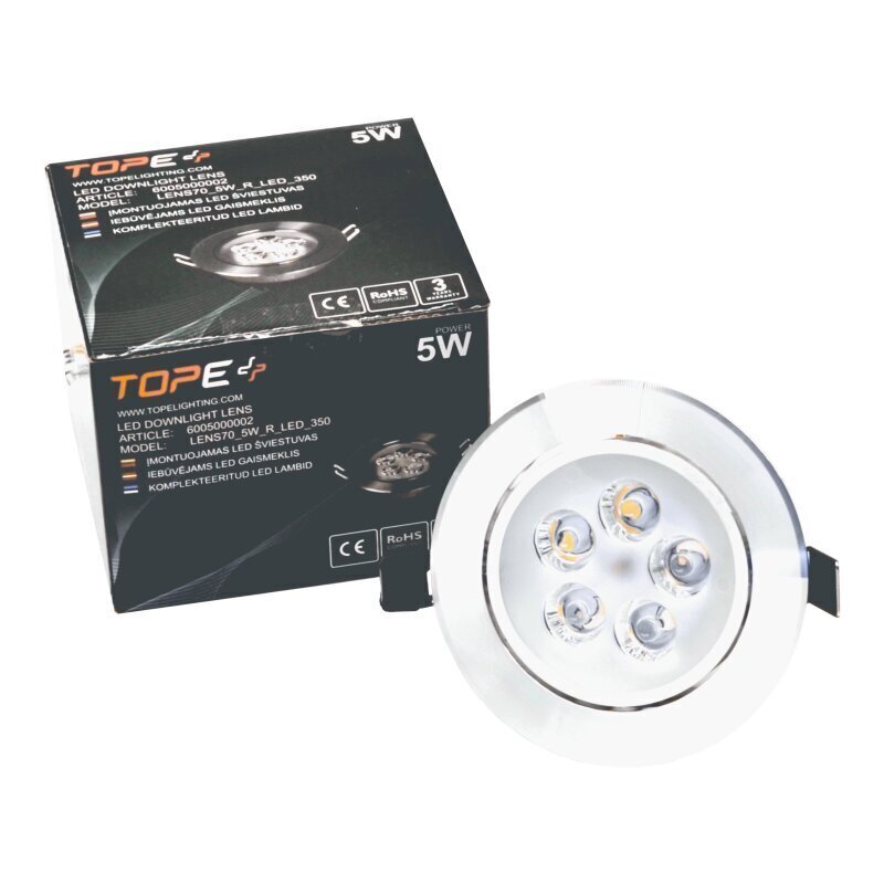 Süvistatav LED-valgusti Lens 5 W hind ja info | Süvistatavad ja LED valgustid | kaup24.ee