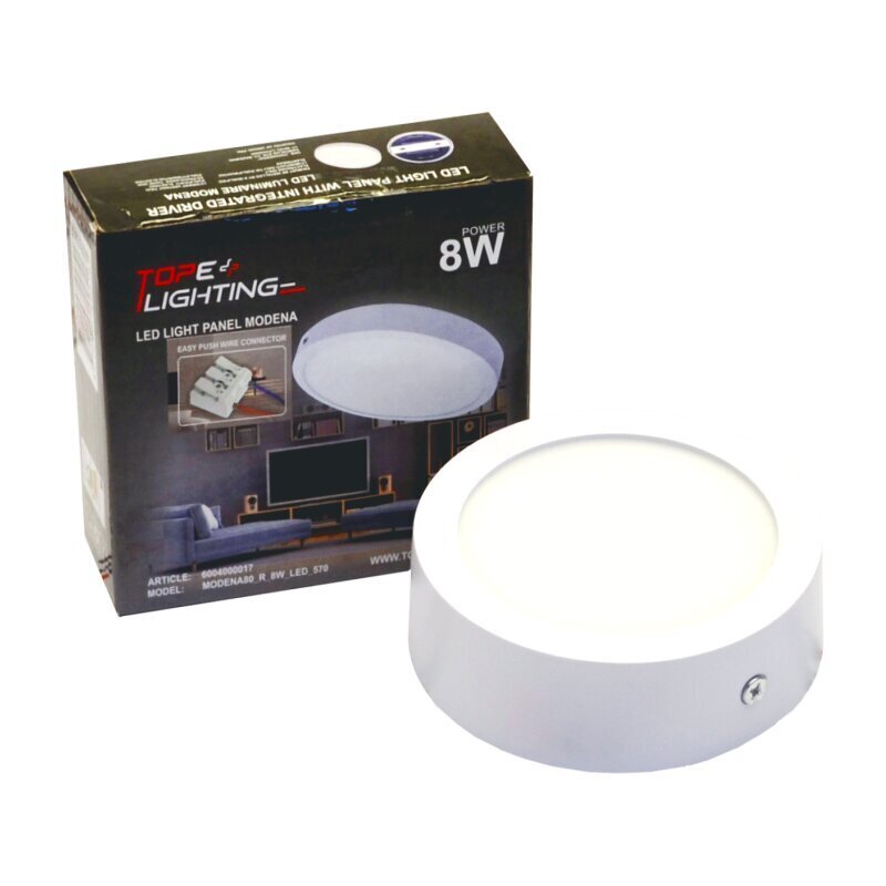 Pindmine ümmargune LED-paneel Modena 8 W hind ja info | Laelambid | kaup24.ee