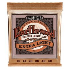 Струны для акустической гитары Ernie Ball Earthwood Extra Light Phosphor Bronze 0.010 - 0.050 цена и информация | Принадлежности для музыкальных инструментов | kaup24.ee