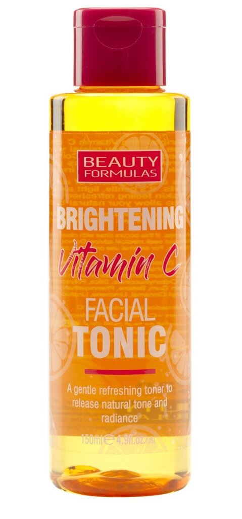 Helendav näotoonik Beauty Formulas Brightening Vitamin C 150 ml hind ja info | Näopuhastusvahendid | kaup24.ee