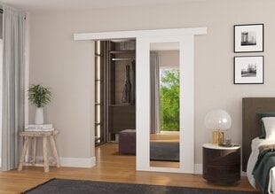 Двери для ниши с зеркалом ADRK Furniture Brit 86, белые цена и информация | Шкафы | kaup24.ee