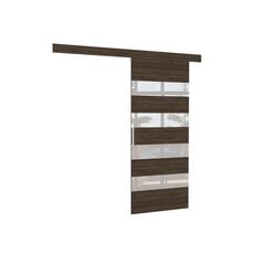 Двери для ниши ADRK Furniture Milou 96, белые/коричневые цена и информация | Шкафы | kaup24.ee