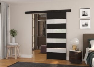 Двери для ниши ADRK Furniture Milou 86, белые/черные цена и информация | Шкафы | kaup24.ee