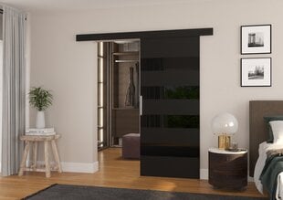 Двери для ниши ADRK Furniture Milou 86, черные цена и информация | Шкафы | kaup24.ee