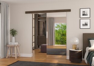 Двери для ниши с зеркалом ADRK Furniture Tess 86, коричневые цена и информация | Шкафы | kaup24.ee