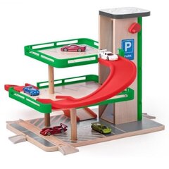 Puidust garaaž - autoparkla Woody, 93070 hind ja info | Poiste mänguasjad | kaup24.ee