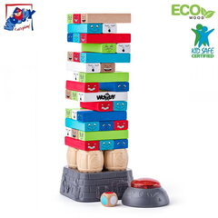 Деревянный пазл башня - детская развивающейся игра Woody 10212 3+ года, 10.5 x 29 см цена и информация | Развивающие игрушки | kaup24.ee