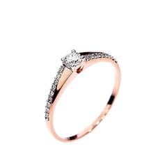 Золотое кольцо с драгоценными камнями цена и информация | Кольцо | kaup24.ee
