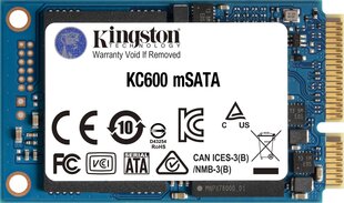 Kingston SKC600MS/512G цена и информация | Внутренние жёсткие диски (HDD, SSD, Hybrid) | kaup24.ee