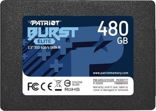 Patriot PBE480GS25SSDR hind ja info | Sisemised kõvakettad (HDD, SSD, Hybrid) | kaup24.ee