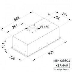 Kernau KBH 0860.1 B цена и информация | Вытяжки на кухню | kaup24.ee