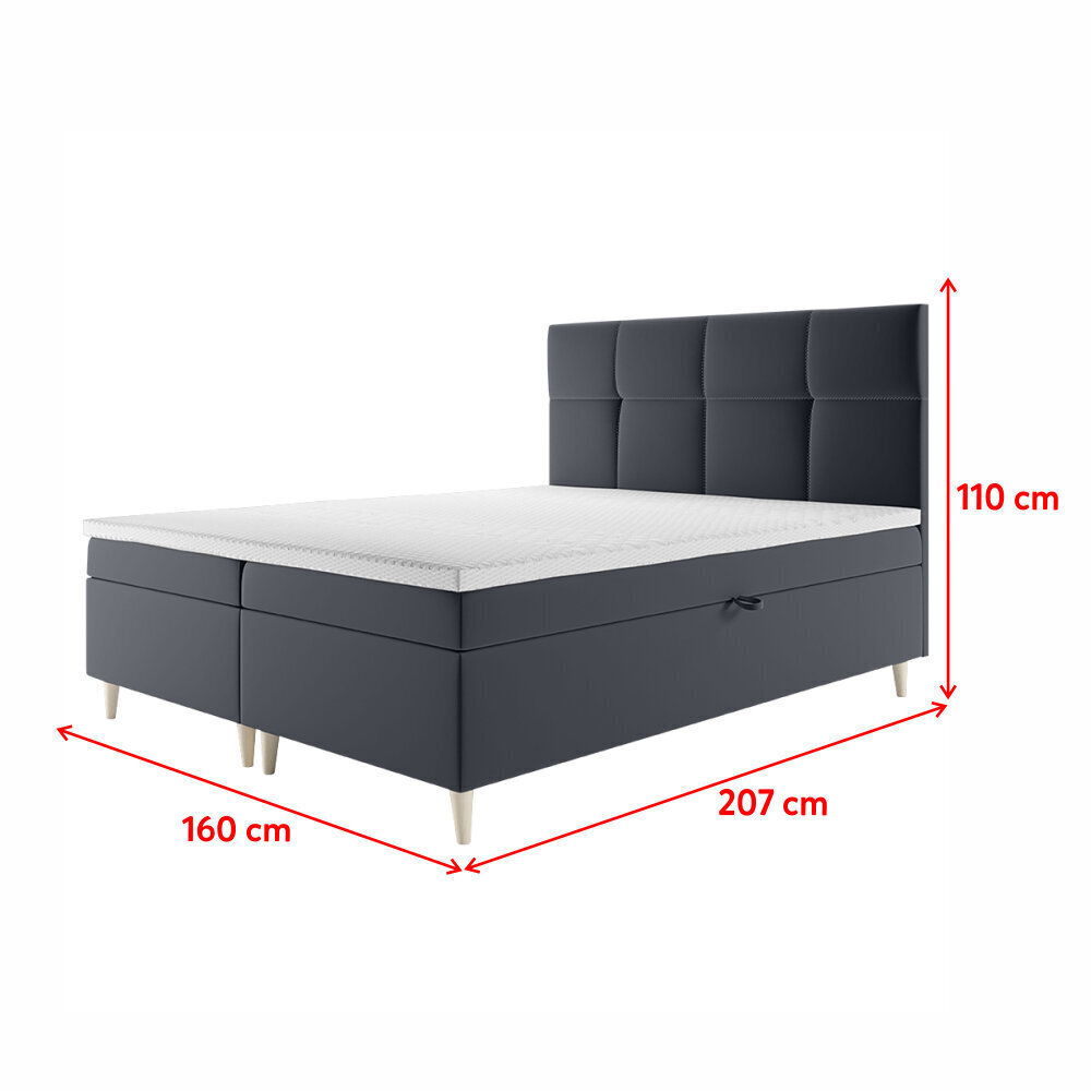 Voodi Selsey Sclarea 160x200cm, tumehall hind ja info | Voodid | kaup24.ee