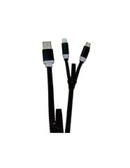 USB-кабель для устройств Apple и Android ZZIPP черный цена и информация | Кабели и провода | kaup24.ee