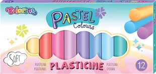 Plastiliini komplekt Colorino Pastel, 12 pastelset värvi цена и информация | Принадлежности для рисования, лепки | kaup24.ee