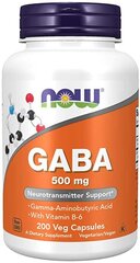 Gaba Now 500 mg, vege 200 kapslit hind ja info | Vitamiinid, toidulisandid, preparaadid tervise heaoluks | kaup24.ee