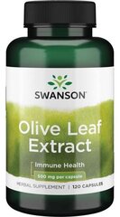 Oliivilehe ekstrakt Swanson 500 mg, 120 kapslit hind ja info | Vitamiinid, toidulisandid, preparaadid tervise heaoluks | kaup24.ee