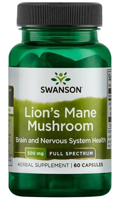 Full Spectrum lõvilakk seen Swanson, 60 kapslit hind ja info | Vitamiinid, toidulisandid, preparaadid tervise heaoluks | kaup24.ee