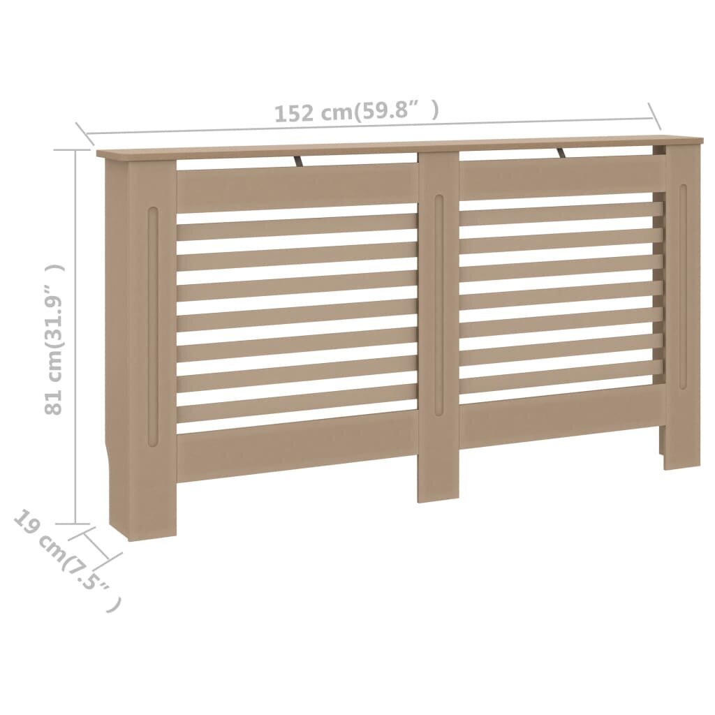 vidaXL radiaatorikate 152 x 19 x 81 cm, MDF цена и информация | Tarvikud kaminatele ja ahjudele | kaup24.ee