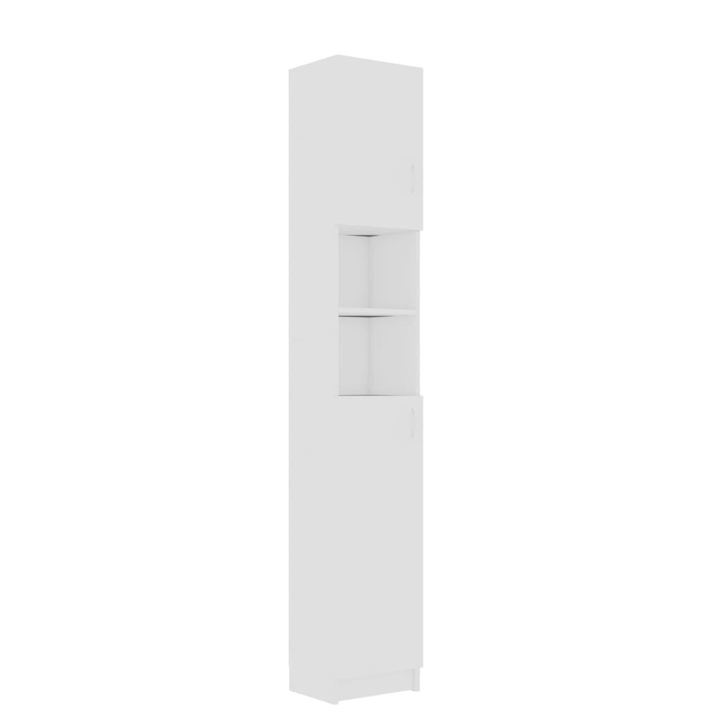 vidaXL pesumasinakapp, valge, 32 x 25,5 x 190 cm, puitlaastplaat hind ja info | Vannitoakapid | kaup24.ee