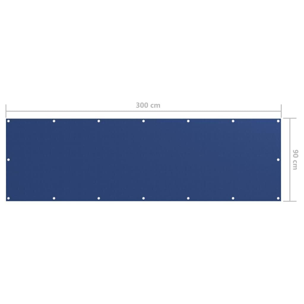 vidaXl rõdusirm, sinine 90 x 300 cm, oxford-kangas цена и информация | Päikesevarjud, markiisid ja alused | kaup24.ee
