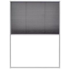 vidaXL plisseeritud putukavõrk aknale, alumiinium, 60 x 80 cm hind ja info | Sääsevõrgud, putukavõrgud | kaup24.ee