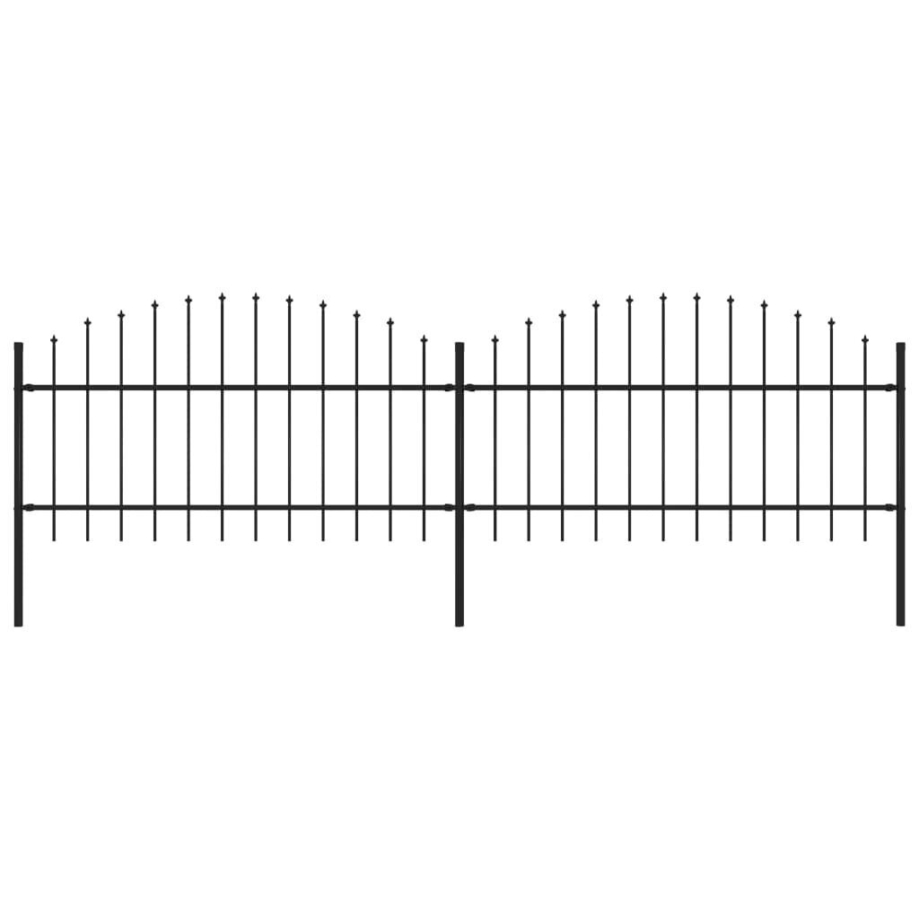 Aed teravatipuline vidaXL, teras, (1–1,25) x 3,4 m, must цена и информация | Aiad ja tarvikud | kaup24.ee