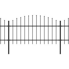 Aed teravatipuline vidaXL, teras, (1–1,25) x 10,2 m, must цена и информация | Заборы и принадлежности к ним | kaup24.ee