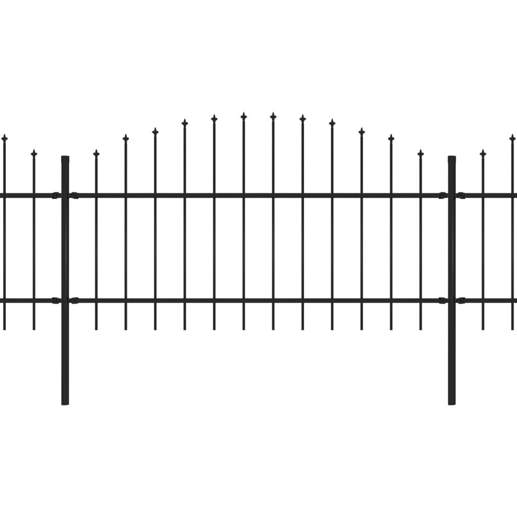 Aed teravatipuline vidaXL, teras, (1–1,25) x 6,8 m, must цена и информация | Aiad ja tarvikud | kaup24.ee